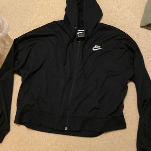 Nike Black Cropped Zip Up
